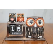 Ahşap Baykuş Takvim Polos-19 - 1