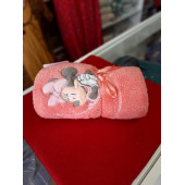 Disney Bebek Battaniyesi- Kenarları Tığ Basılı- Minny Mouse Aplikeli- Well Soft- 70x100 cm - 3