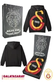 Galatasaray Orijinal Lisanslı Büyük Logo Çocuk Sweat Hediyelik Ahşap Kutulu - 1