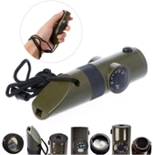 İzci Düdüğü - Avcı Düdüğü 7in1 Pusulalı Termometreli Survival Düdük - 2