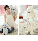 Uyku Arkadaşım PAPYONLU Uzun Kulak Bunny Peluş Tavşan 65 cm thumbnail 12