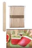 50 li Ahşap Meybuz Dondurma Çubuğu Dil Çubuğu Dar 11 x 1 cm thumbnail 2