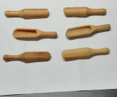 6 lı Ahşap Mini Baharat Küreği 9 Cm - 5