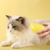 Buharlı Yumuşak Silikon Uçlu Kedi - Köpek Tüy Tarama Tarağı Yıkama Tımar Fırçası - 4