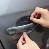 8 Adet Araba Kapı Kolu Koruyucu Çizilme Önleyici Şeffaf Sticker Film Koruma Seti - 4