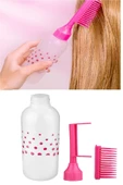 Yatay Model 150ML Saç Boyası Fırçası Taraklı Boş Şişe Aplikatör Boyama Şampuan Saç Yağı Bakım Tarağı - 2