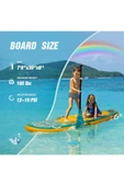lethe boards  SUP Paddleboard 240 x 76 x 15 cm Çocuk Sörf Tahtası SeaSee FULLSET/ YEŞİL - 4