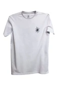 lethe boards  Modal-Pamuk Kumaş Oversize Tişört Nefes Alabilen Baskılı Bisiklet Yaka Beyaz Kadın T-shirt - 1