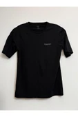 Skatinger  Modal-Pamuk Kumaş Oversize Düz Renk Siyah Tişört Nefes Alabilen Bisiklet Yakalı T-Shirt - 2
