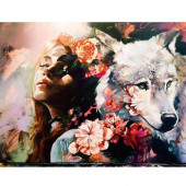 Kadın ve Kurt Sevgisi Sayılarla Boyama Seti thumbnail 1