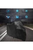 AutoEN Arora AR 185-20 Fırtına Arka Çanta Uyumlu Motorsiklet Brandası, Motor Örtüsü-Siyah MBA90002 - 2