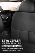 KURRA STORE Smart Fortwo  Uyumlu 5 KOLTUK TAM SET TAY TÜYÜ OTO KOLTUK KILIFI SİYAH thumbnail 5
