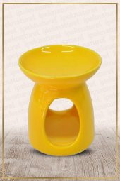 Dekoratif Sarı Seramik Buhurdanlık - 1