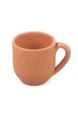 Fincan Tipi Sukulent 5cm El Yapımı Doğal Terleyen Çömlek Toprak Saksı No.311 - 1