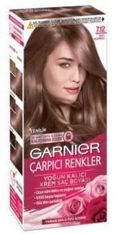 Garnier Çarpıcı Renkler Yoğun Kalıcı Krem Saç Boyası 7.12 İnci Kumral - 1