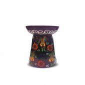 Nakış İşlemeli Seramik Buhurdanlık Mor - 2