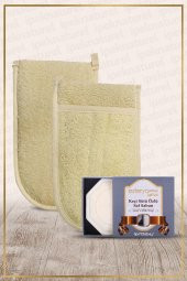 Kabak Lifi Kese Çift Taraflı El Geçmeli + Keçi Sütü Sabunu Banyo Hamam Kesesi Spa Seti - 1
