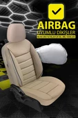 KURRA STORE Volkswagen Passat 1.4 Tsi Act Bmt 150 Highline 2016 Trend Serisi  DERİ Oto Koltuk Kılıfı Bej - 3