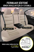 KURRA STORE Volkswagen Passat 1.4 Tsi Act Bmt 150 Highline 2016 Trend Serisi  DERİ Oto Koltuk Kılıfı Bej - 6