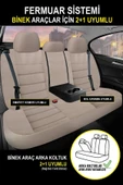 KURRA STORE Kia Magentis (facelift 2008) 2.4 Cvvt (177 Hp) 2009 Trend Serisi Tay Tüyü Oto Koltuk Kılıfı BEJ - 5