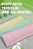 euroist 3'lü Mikrofiber Temizlik Bezi - Cam, Ayna, Mutfak, Banyo, Araç Genel Temizlik Bezi - 30x40 CM - 6