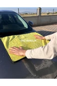 euroist 5'li Oto Yıkama Seti Mikrofiber Kurulama Bezi, Güderi Bez, Araba Yıkama Eldiveni, Cam Bezi 70x50 Cm - 7