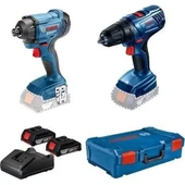 Bosch GSR 180 Li Akülü Vidalama + GDR 18v-160 Somun Sıkma 2.0Ah Çift Akülü Set - 1