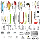 Valkyrie 354 Parça Balık Olta İğne Yem Seti Rapala Kurşun İğne Silikon Kaşık Çantalı Komple Set - 3