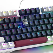 Machenike K500 Pro-B94 Kablolu Silver Switch RGB Mavi İngilizce Gaming Klavye - 3