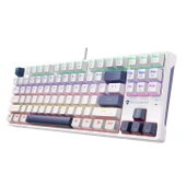 Machenike K500B-B87 Kablolu Blue Switch RGB Beyaz İngilizce Gaming Klavye - 4