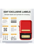 Niimbot B21S Bluetooth Termal Etiket Yazıcı - Kırmızı - 2