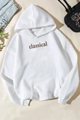 Classical Baskılı Oversize Sweatshirt thumbnail 1