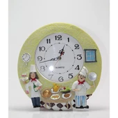 Aşçı Tasarımlı Polyester Duvar Saati Model 4 - 1