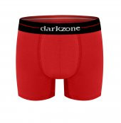 Darkzone Kırmızı Likralı 3'lü Erkek Boxer Set - 4
