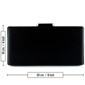 Erkan Saçmacı Siyah Saten Kristal Taşlı Metal Saplı Abiye El Çantası - 4