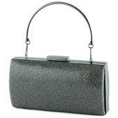 Erkan Saçmacı Antrasit Saten Kristal Taşlı Metal Saplı Abiye El Çantası - 2