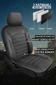 KURRA STORE Ford Focusı Mca Titanium 1.5 Tdci 120 Sw Pws 2015 jakar tam set oto koltuk kılıfı siyah thumbnail 2