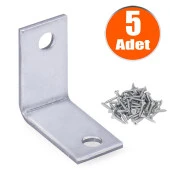 Mobilya Dolap Köşe Bağlantı Sabitleme L Demir Gönye 25x25x15 mm (5 ADET) thumbnail 1