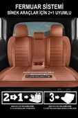 KURRA STORE Dacia Duster Ambiance 1.6 16v 105 Lpg Euro5 2013 DERİ TAM SET OTO KOLTUK KILIFI TABA - 4