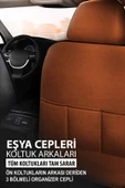 KURRA STORE Dacia Logan Mcv Ambiance 1.6 Lpg Euro5 5 Kisilik 2013 DERİ TAM SET OTO KOLTUK KILIFI TABA - 5