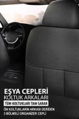 KURRA STORE Dacia Logan Mcv Ambiance 1.6 Lpg Euro5 7 Kisilik 2013DERİ TAM SET Oto Koltuk Kılıfı SİYAH - 5