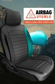 KURRA STORE Mini Countryman (r60) Cooper Sd 2.0 (143 Hp) 2013 DERİ TAM SET Oto Koltuk Kılıfı SİYAH - 4