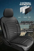 KURRA STORE Mini Countryman (r60) Cooper Sd 2.0 (143 Hp) 2013 DERİ TAM SET Oto Koltuk Kılıfı SİYAH - 2