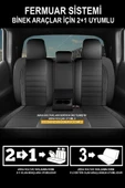 KURRA STORE Mini Countryman (r60) Cooper Sd 2.0 (143 Hp) 2013 DERİ TAM SET Oto Koltuk Kılıfı SİYAH - 3