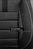 KURRA STORE Mercedes-benz /8 (w115) 200 (115.015) (86 Hp) 1969 Trend TAY TÜYÜ Oto Koltuk Kılıfı SİYAH - 4