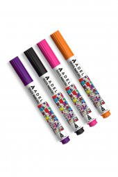 Tekstil Kumaş Kalem Markörü 4 lü Keçeli Kalem Adel Tekstil Markörü 4 Renkli Paket - 1