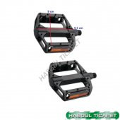 Hsgl Bisiklet Geniş Bilyalı Reflektörlü Siyah Pedal - 4