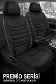 KURRA STORE Opel Combo uyumlu tam set 5 koltuk tay tüyü oto koltuk kılıfı beyaz dikiş detaylı - 1