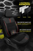 KURRA STORE Honda Inspire (UA1/UA2) 2.5 I 20v S (190 HP) 1996 Trend Carbon Oto Koltuk Kılıfı Kırmızı - 2