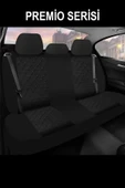 KURRA STORE Audi A80 uyumlu tam set 5 koltuk tay tüyü oto koltuk kılıfı beyaz dikiş detaylı - 4